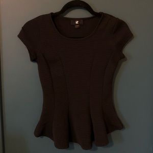 4/$25 Black stretch peplum top